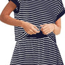 White Stripes On Blue Background