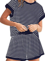 White Stripes On Blue Background