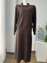 Brown Skirt Set