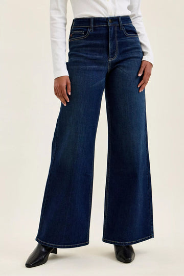 Judy Blue Wide Leg Dark Wash Jeans