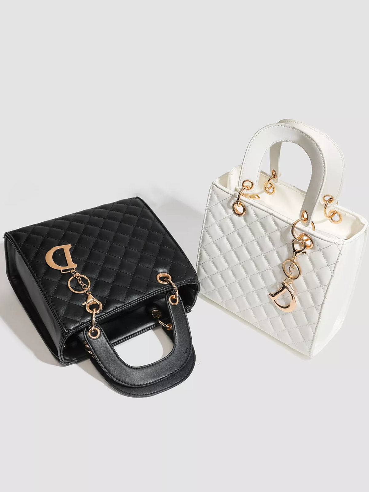 Quilted Top Handle Handbag