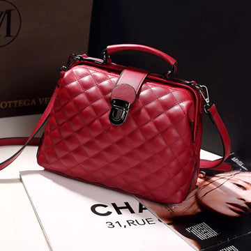 Quilted Crossbody Bag with Top Handle