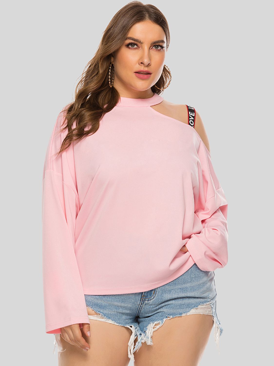 Plus Size Cold-Shoulder Round Neck Blouse selected from Blouse Bloom for Blouse Bloom: Soft Structure for Every Kind of Day