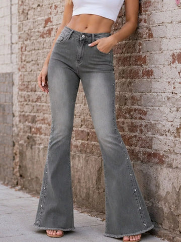 Plus Size High-Waisted Flare Jeans
