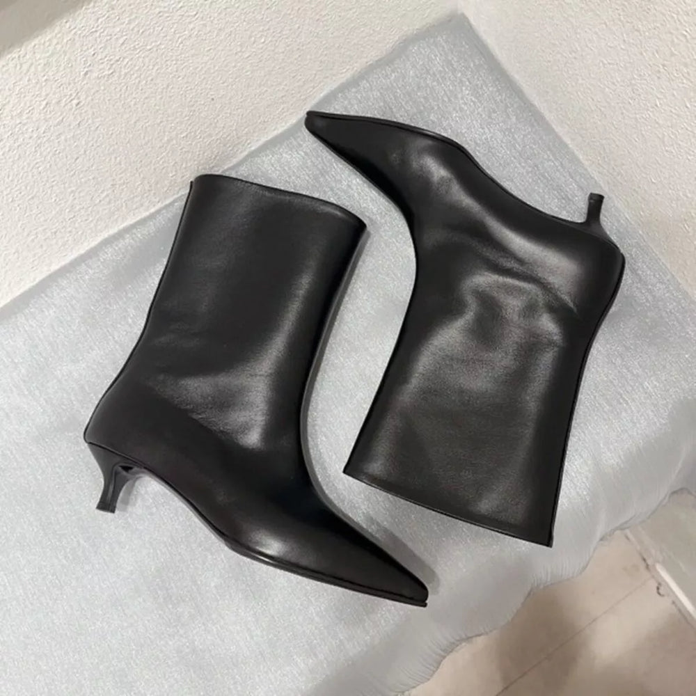 Point Toe Kitten Heels Boots