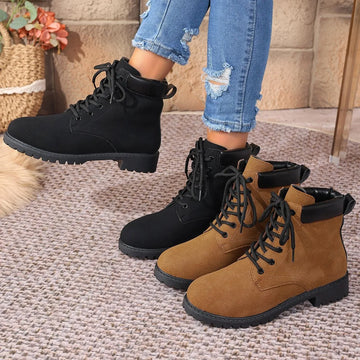 Lace Up Block Heel Boots