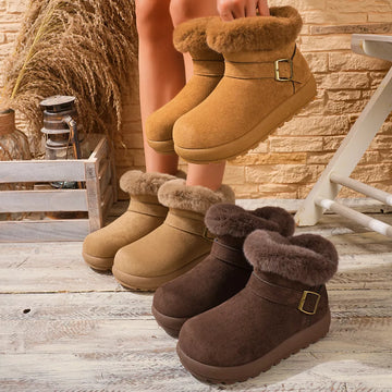 Faux Fur Lined Suede Winter Boots