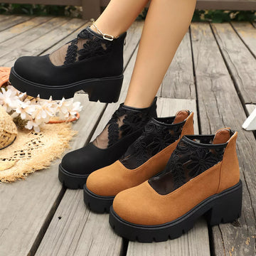 Round Toe Platform Loafers