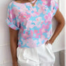 Blue Background Pink Flower