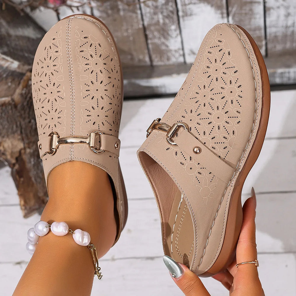 Round Toe Wedge Sandals