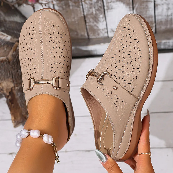 Round Toe Wedge Sandals
