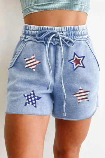Star Drawstring Shorts