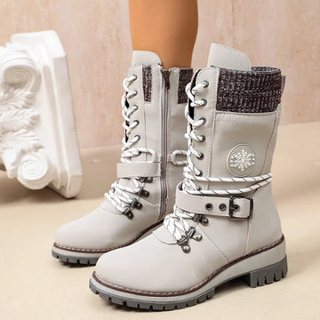Round Toe Lace Up Boots