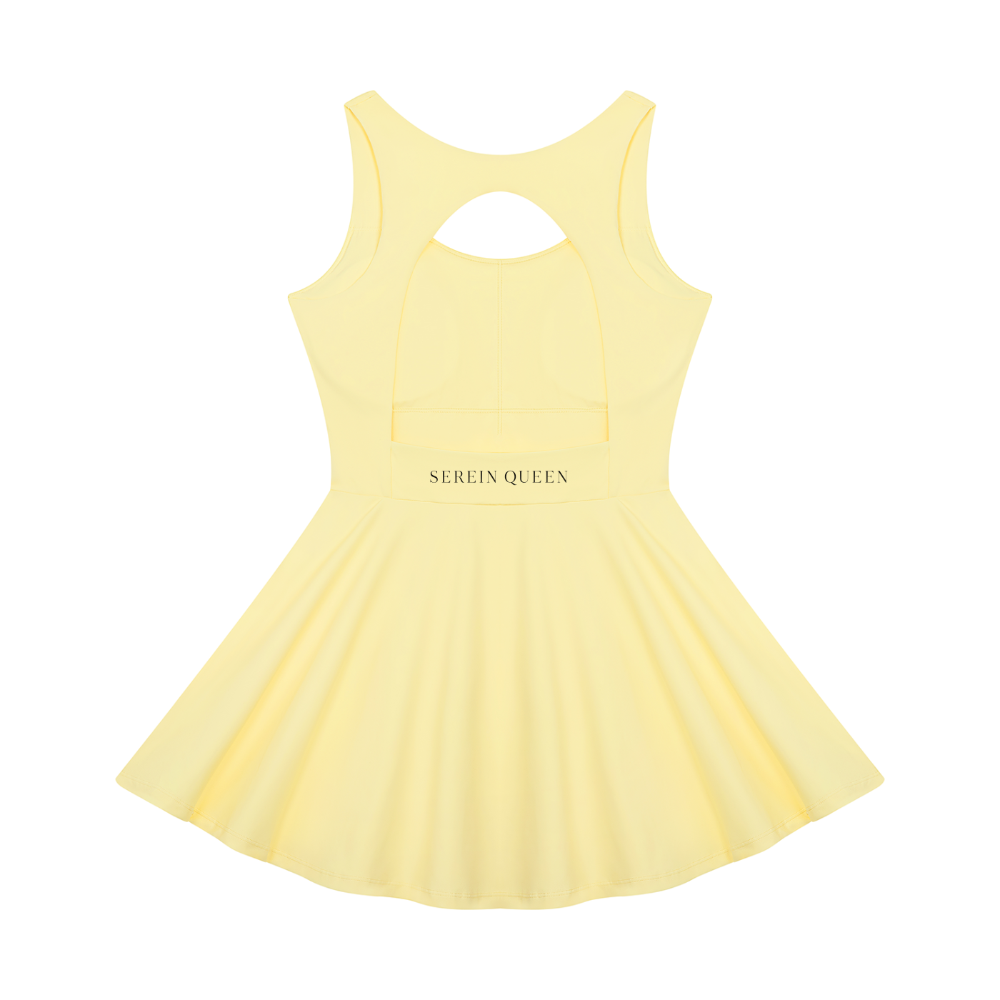 Serein Queen women's open-back performance tennis dress, alternate back view