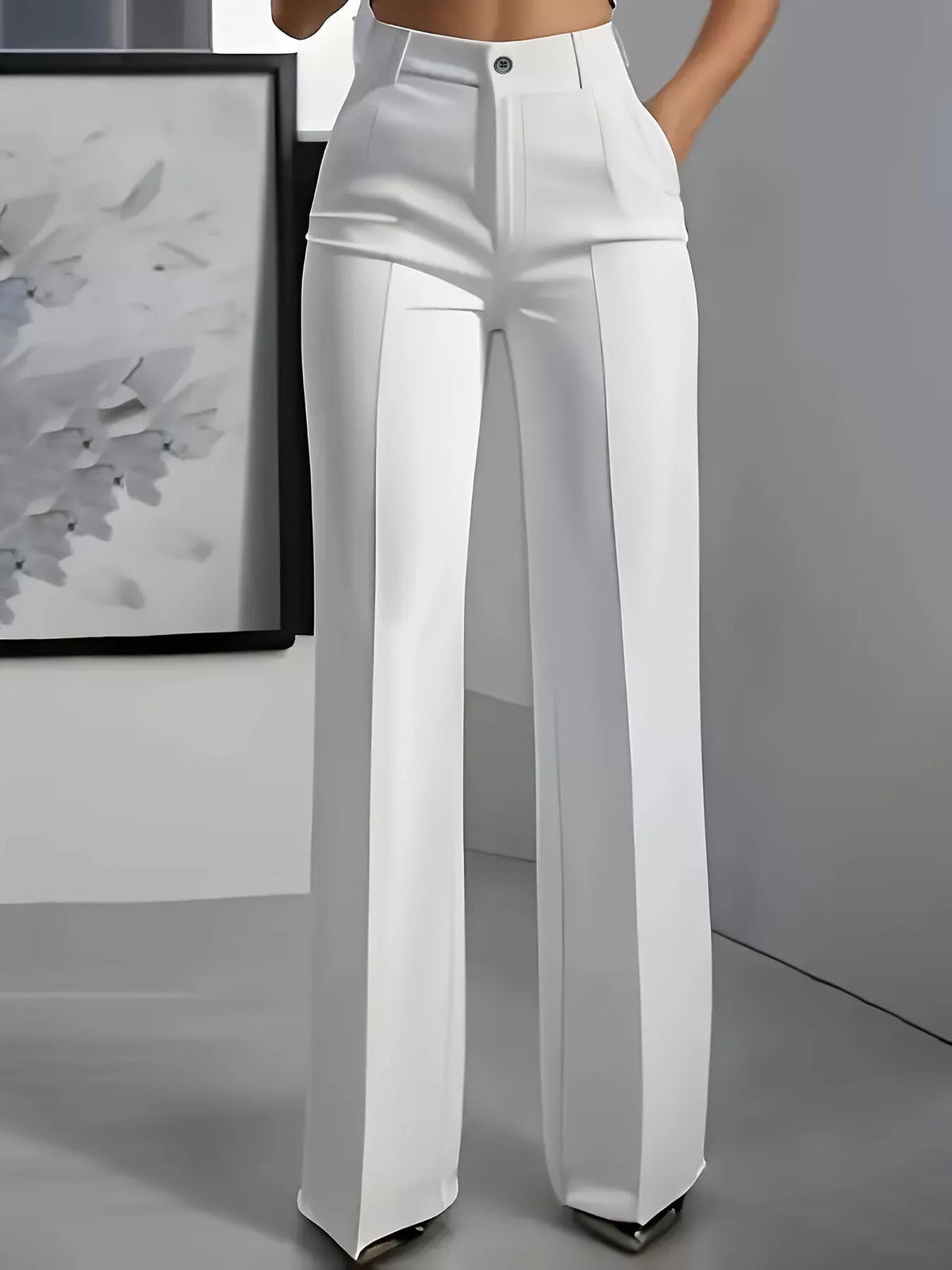 Full Size High-Waisted Wide-Leg Pants Plus Size