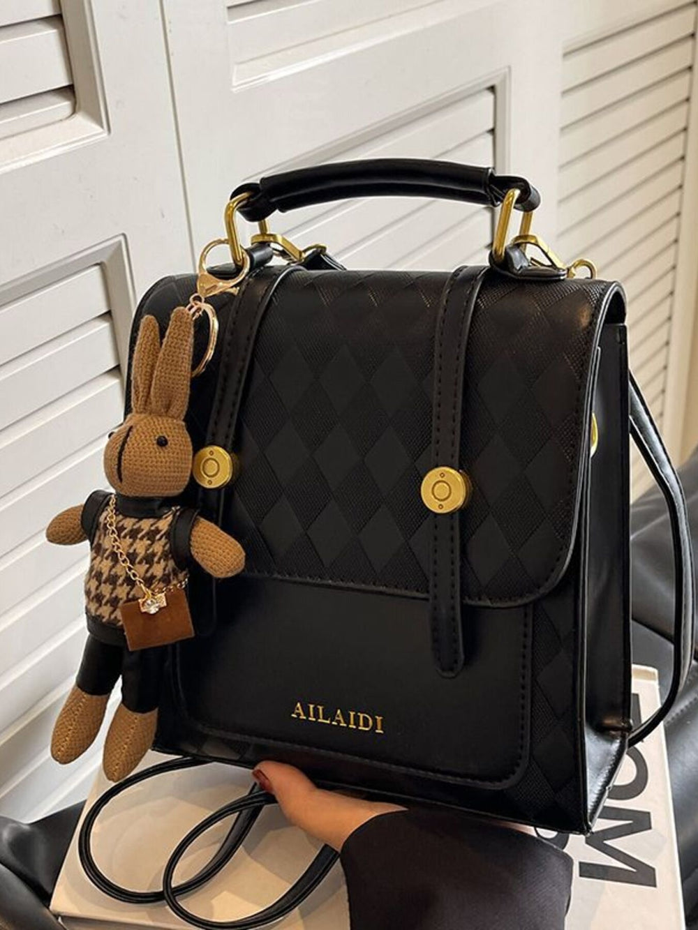 Quilted Flap Backpack Bag