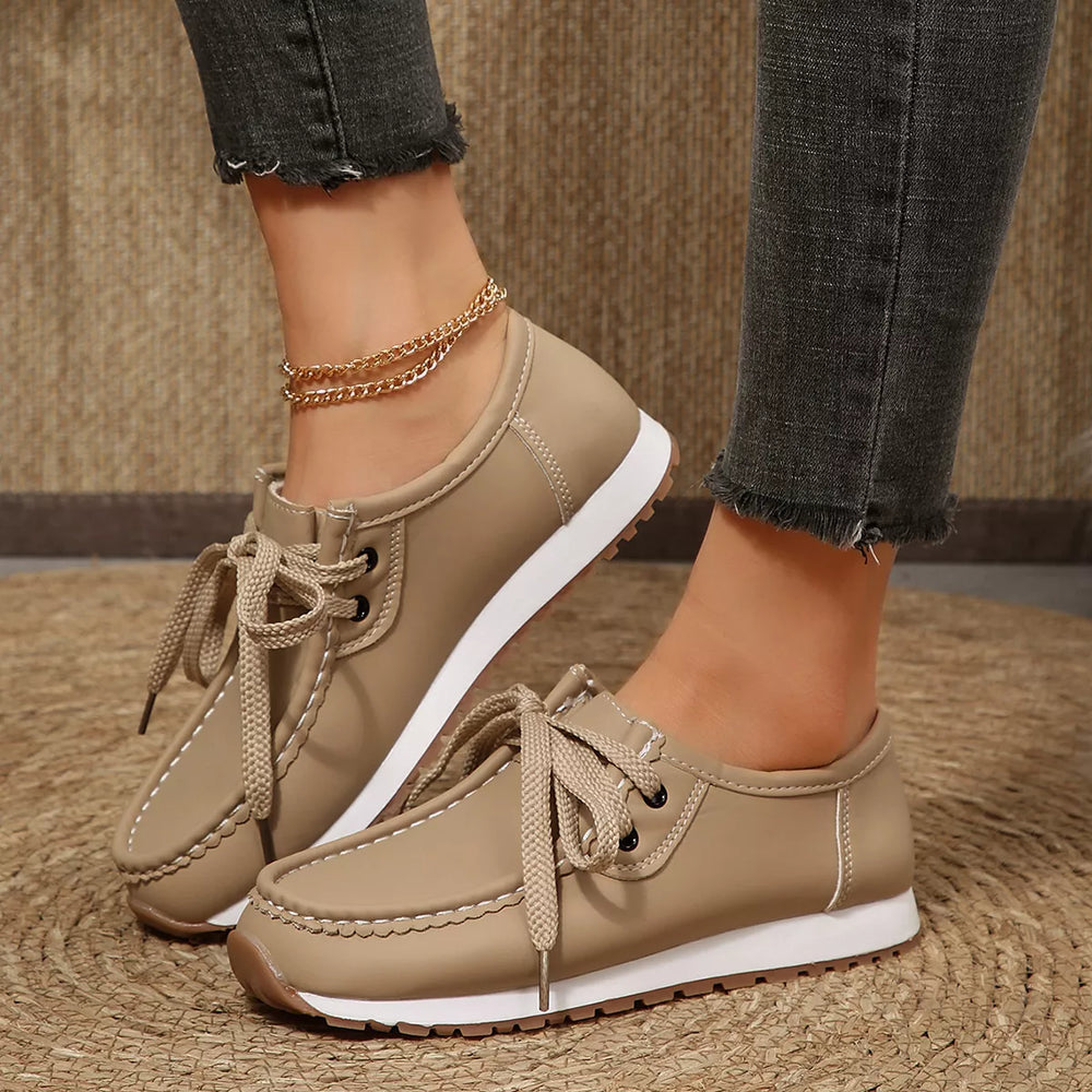 Round Toe Lace Up Sneakers