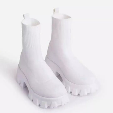 Round Toe Block Heels Boots