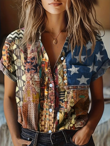 Button Up Short Sleeve Shirt
