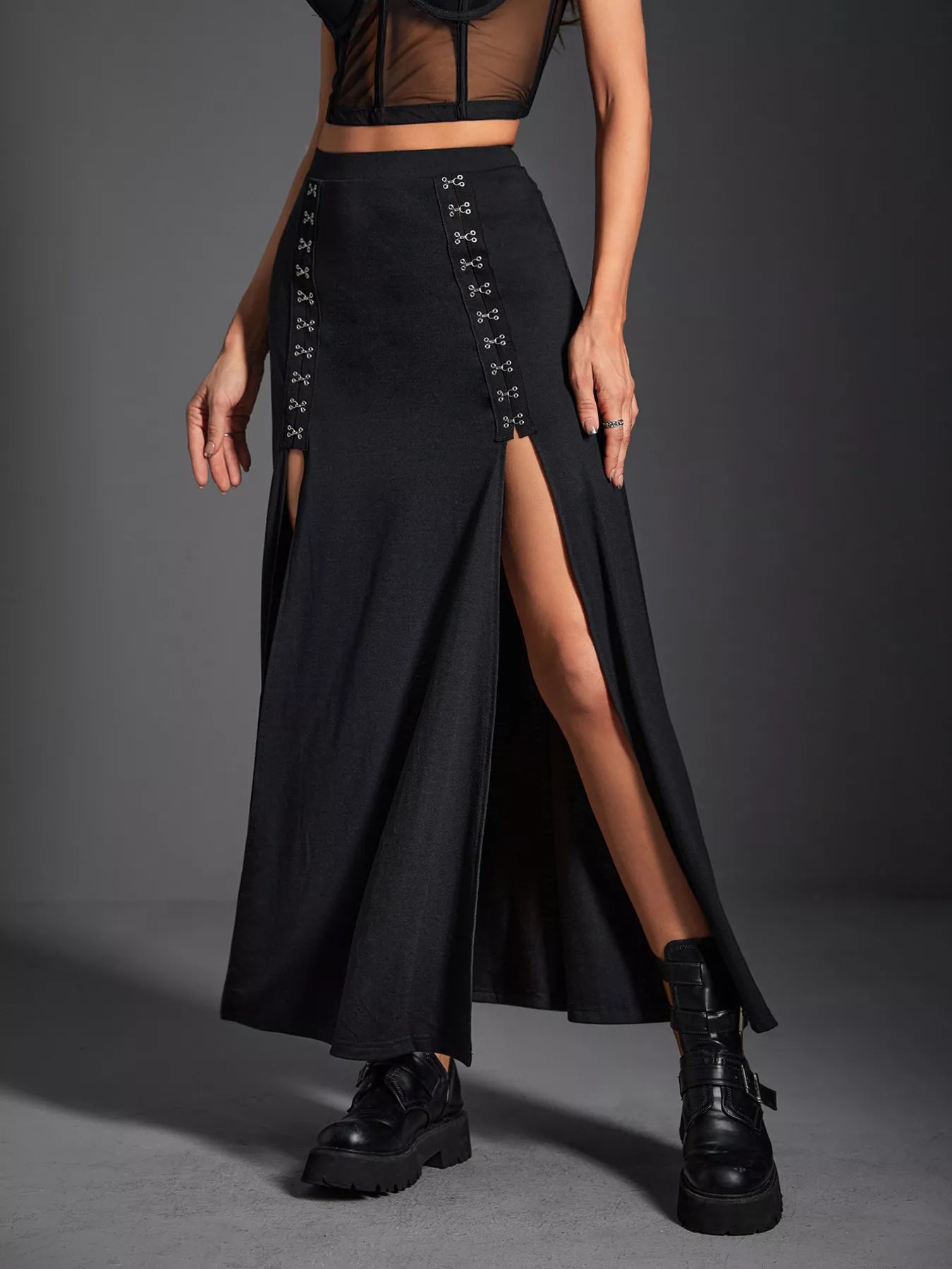 High Waist Slit Skirt selected from Skirt Story for Skirt Story: Movement, Shape, and Soft-Glam Energy