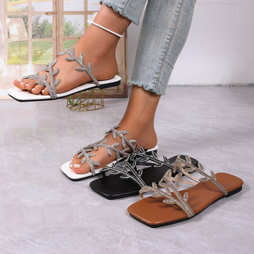 Open Toe Rhinestone Sandals