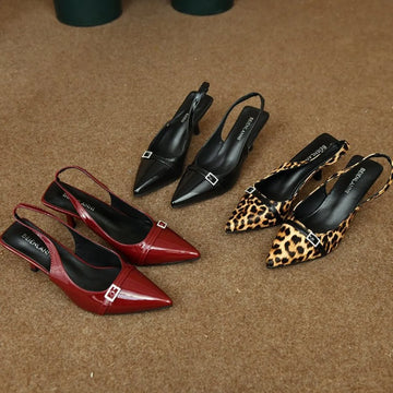 Pointed Toe Slingback Pumps
