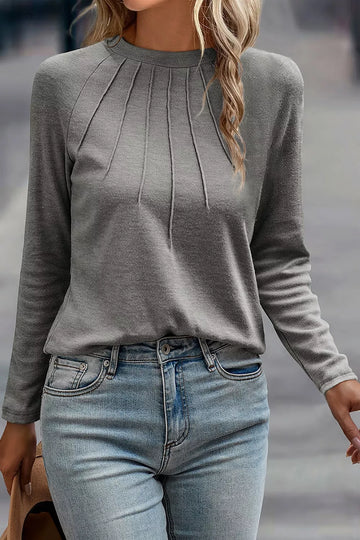 Seam Detail Raglan Long Sleeve Top