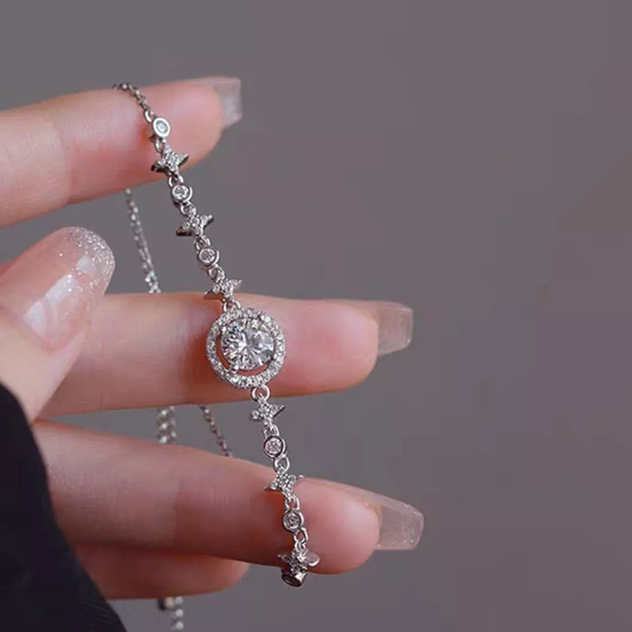 1 Carat Moissanite Sterling Silver Bracelet