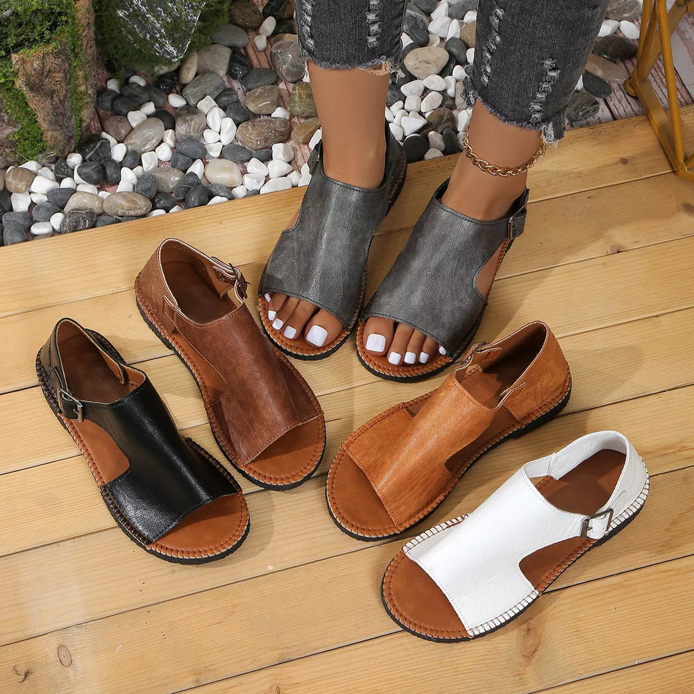 Open Toe Buckle Sandals