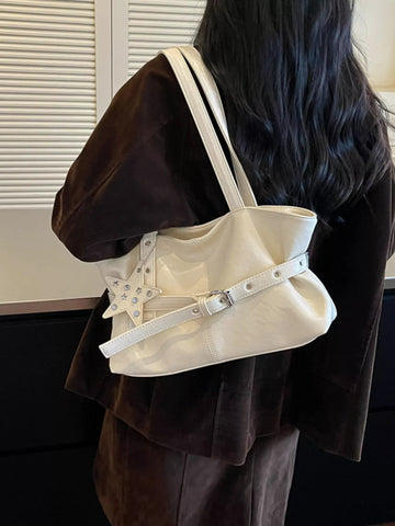 Star Charm Buckle Detail Shoulder Bag