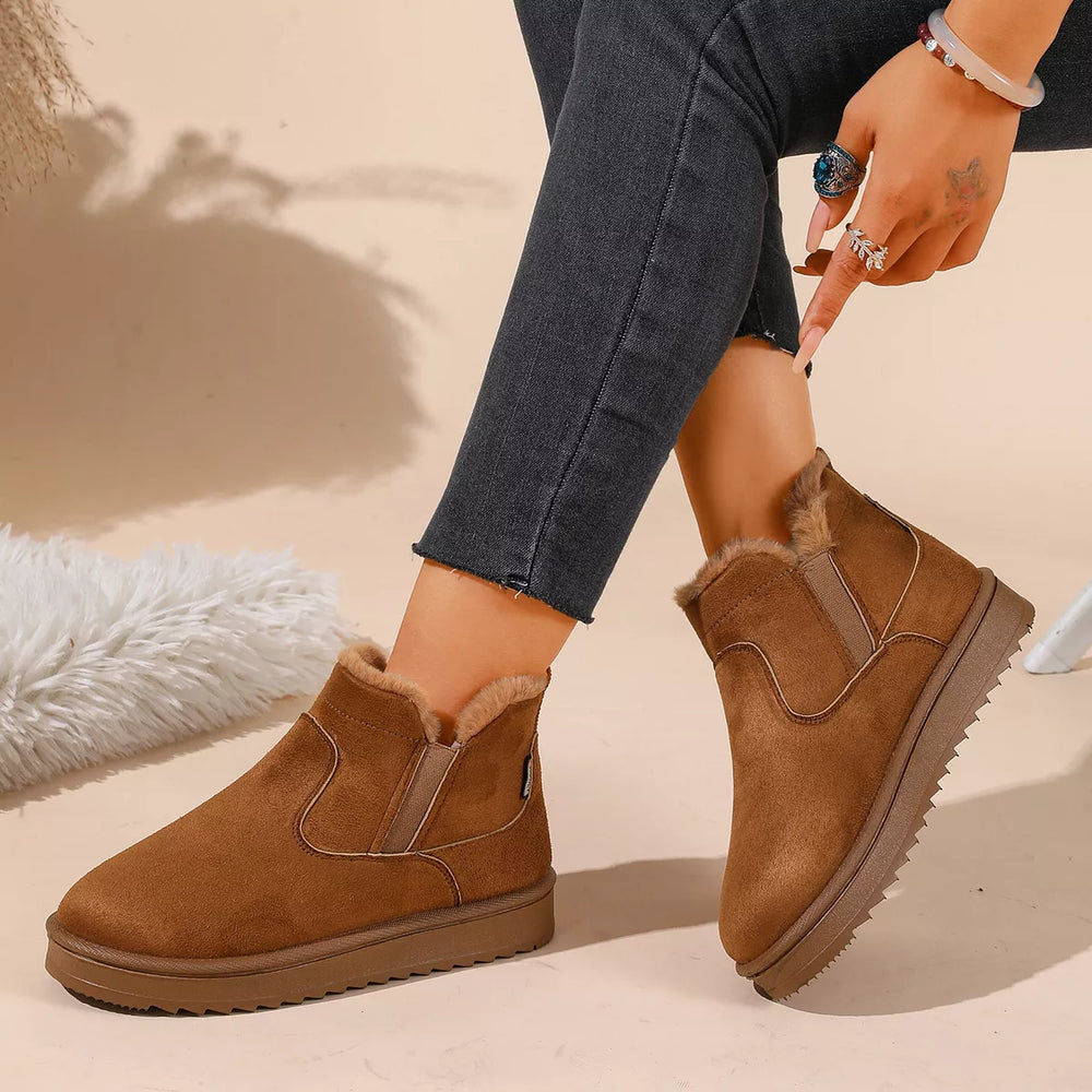 Plush Lined Winter Ankle Boots