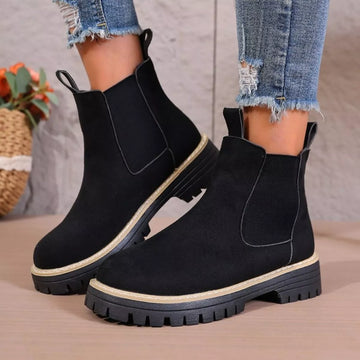 Round Toe Platform Boots