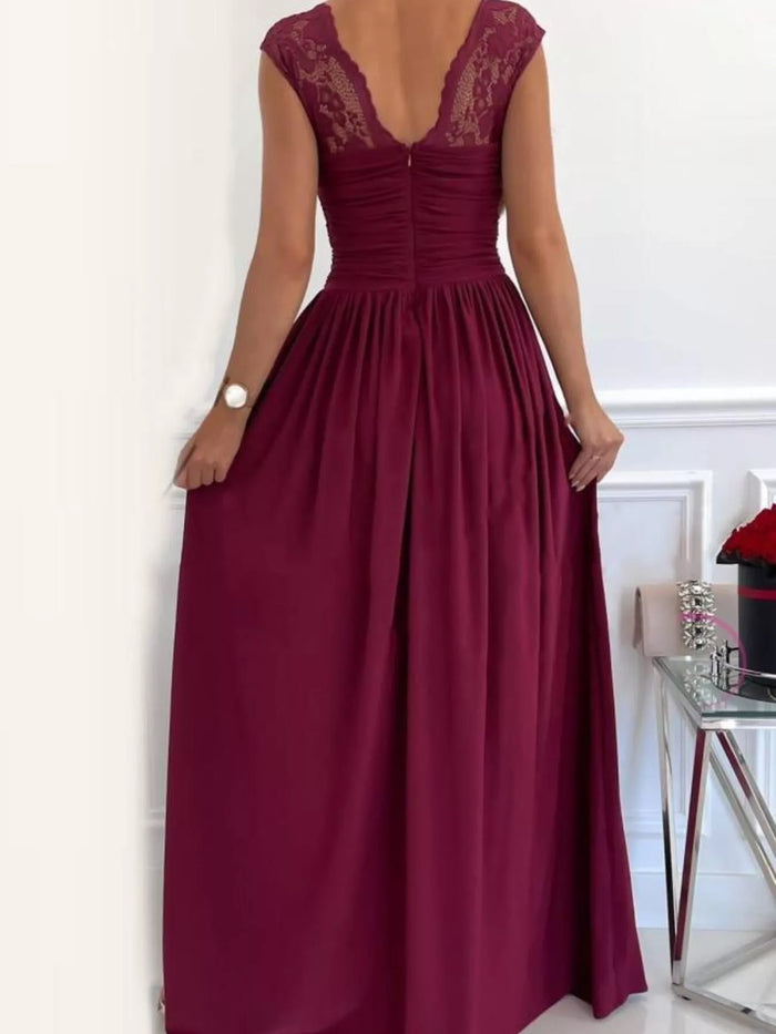 High Slit Lace Maxi Dress
