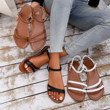 Open-Toe Flat Sandals