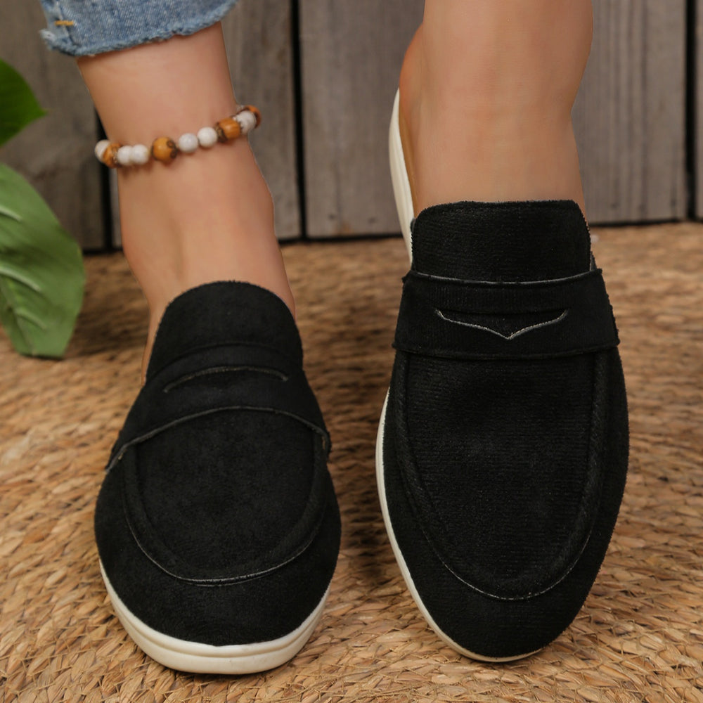 Round Toe Slip Ons