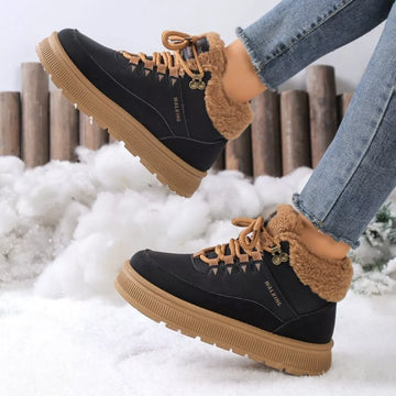 Lace Up Platform Ankle Boots