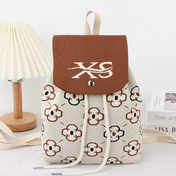 Floral Print Drawstring Backpack Bag