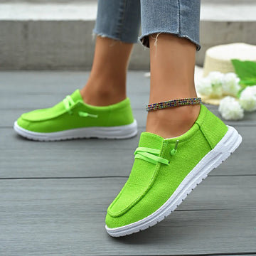 Round Toe Canvas Slip Ons