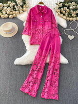 Rose Red Two-piece Set