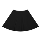 Serein Queen women's color block A-line active skirt in black, back view
