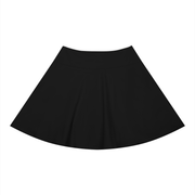 Serein Queen women's color block A-line active skirt in black, back view