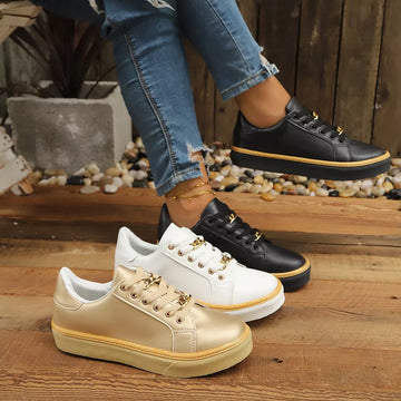 Round Toe Platform Sneakers
