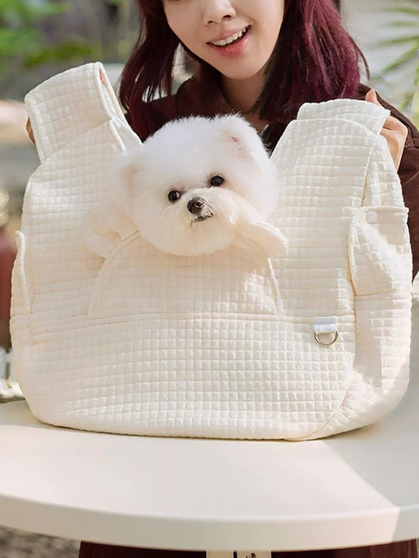 Comfortable Quilted Pet Carrier Sling Bag detail from Pet Accessories