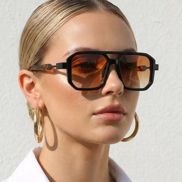 Oversized Square Sunglasses with Gradient Lenses