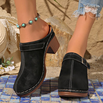 Round Toe Platform Slip Ons
