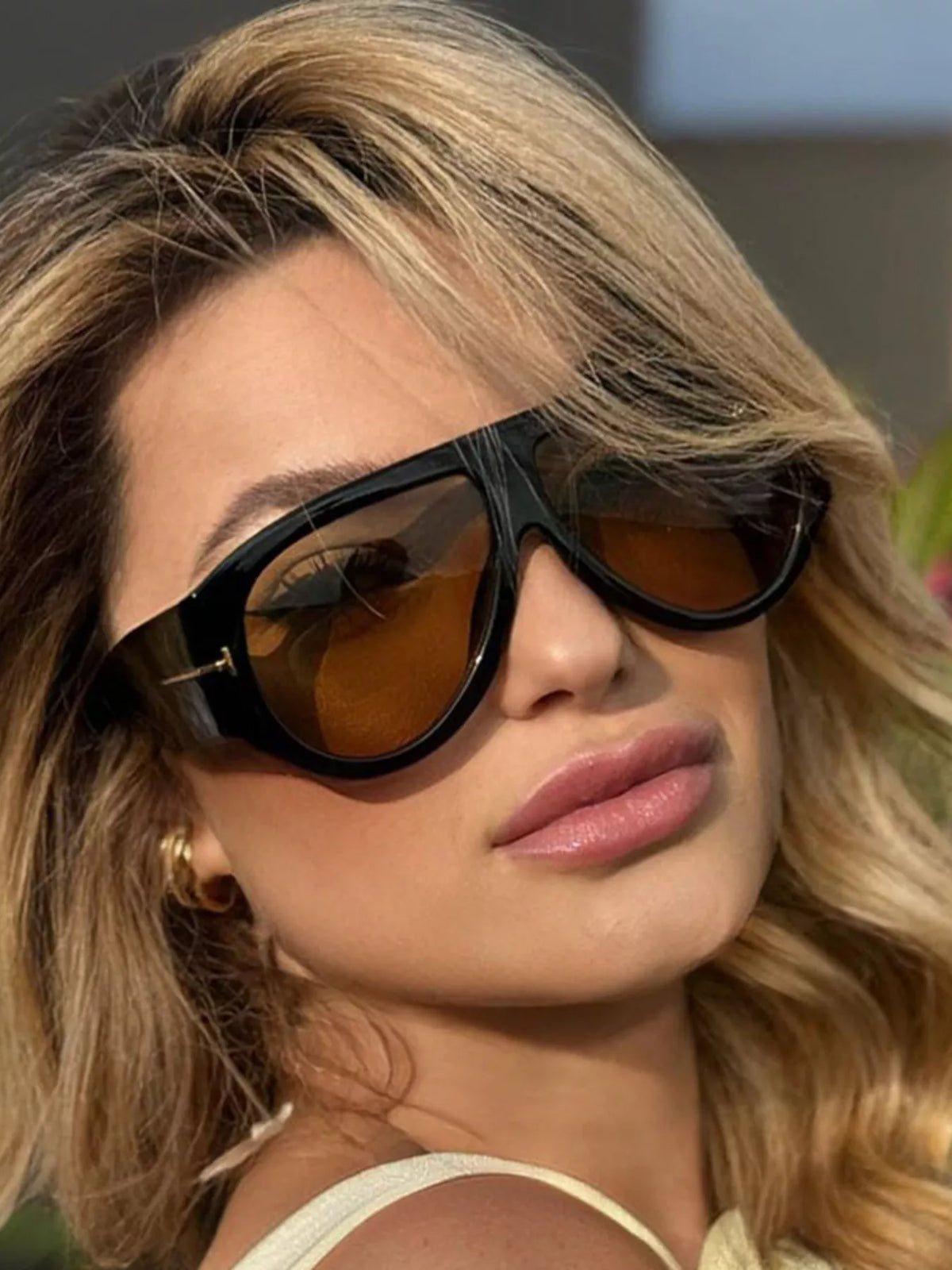 Gradient Lenses Oversized Sunglasses