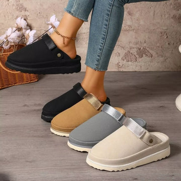 Round Toe Platform Slippers
