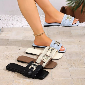 Open Toe Flat Sandals