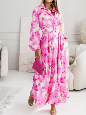 Long Sleeve Maxi Shirt Dress
