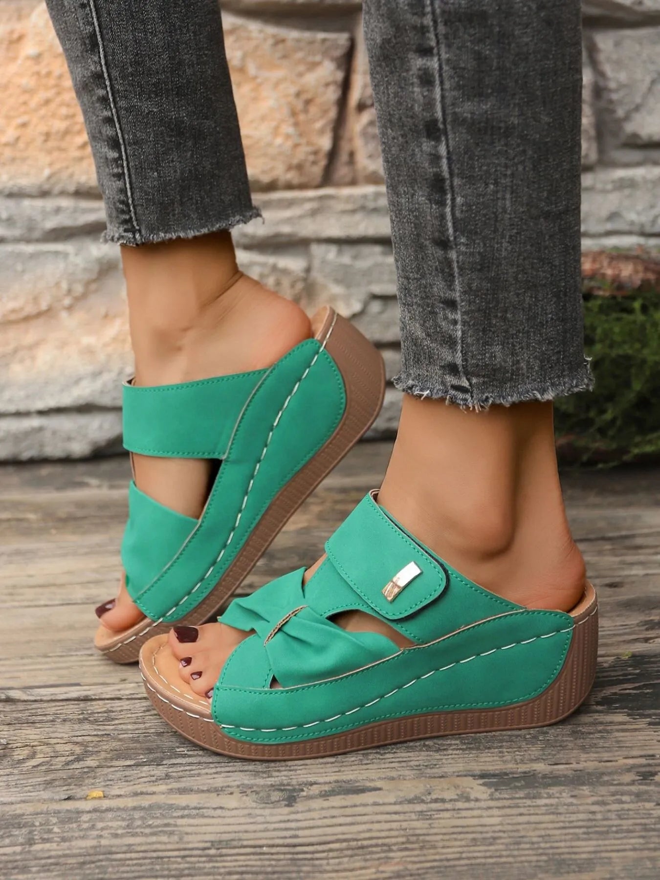 Open Toe Wedge Sandals selected from Most-Loved Styles for The Pieces Everyone Notices: The Most-Loved Edit